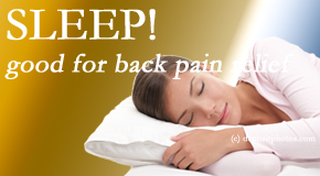 Old Mill Chiropractic shares research that says good sleep helps keep back pain at bay. 