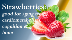 Old Mill Chiropractic shares recent studies about the benefits of strawberries for aging teeth, bone, cognition and cardiometabolism.