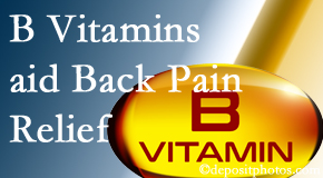 Old Mill Chiropractic may include B vitamins in the St Peters chiropractic treatment plan of back pain sufferers. 