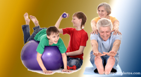 St Peters exercise image of young and older people as part of chiropractic plan