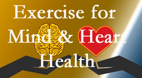 A healthy heart helps maintain a healthy mind, so Old Mill Chiropractic encourages exercise.