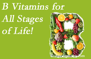  Old Mill Chiropractic suggests a check of your B vitamin status for overall health throughout life. 