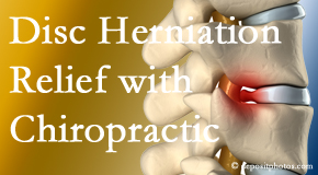 Old Mill Chiropractic gently treats the disc herniation causing back pain. 